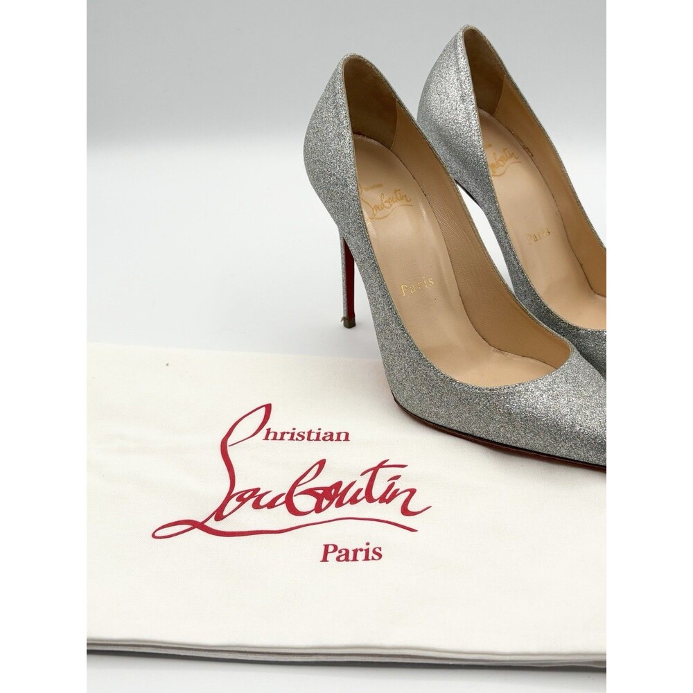 Christian Louboutin Sparkling Silver Heels - Picture 14 of 16
